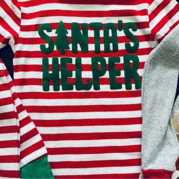 Carters Little Kid Santa's Helper Christmas PJs Snug Fit Pajamas 3-Piece Size 6y - Picture 2 of 11